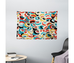 Retro Evil Eyes Wide Tapestry