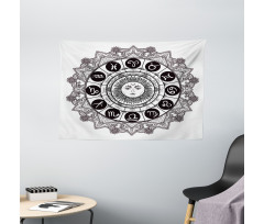 Mandala Design Wide Tapestry