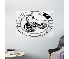 Astrology Signs Scorpio Wide Tapestry