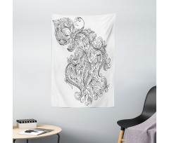 Floral Astrology Aquarius Tapestry