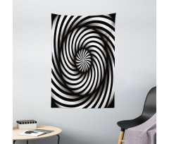 Black and White Swirl Tapestry