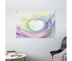 Heart Colorful Wide Tapestry