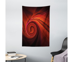 Surreal Waves Spiral Art Tapestry