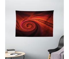 Surreal Waves Spiral Art Wide Tapestry