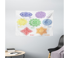 Colorful Chakra Wide Tapestry