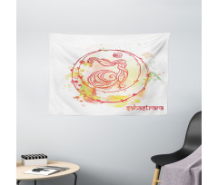 Yoga Chakra Drawn Wide Tapestry