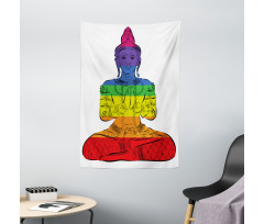 Sitting Rainbow Meditation Tapestry