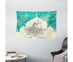 Mystical Mandala Yoga Wide Tapestry