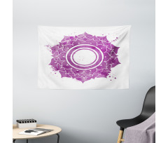 Mandala Chakra Splash Wide Tapestry