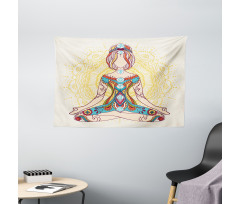 Lotus Pose Inner Peace Wide Tapestry