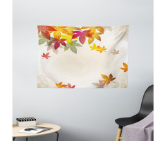 Maple Leaves Pastel Art Wide Tapestry