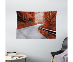 Dreamy Road Travel Theme Wide Tapestry