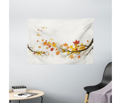Seasonal Tree Branches Autumn Wide Tapestry
