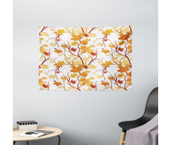 Autumn Season Elements Nature Wide Tapestry