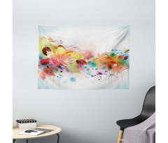 Psychedelic Autumn Season Wide Tapestry