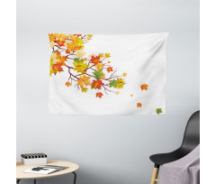 Autumn Foliage Maple Leaf Wide Tapestry