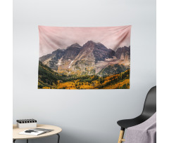 Mountain Forest Scenery Wide Tapestry