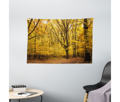 Autumn in Nature Theme Wide Tapestry