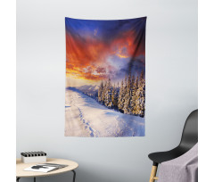 Mountains Pine Trees Tapestry