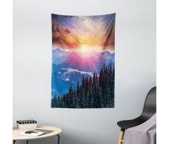 Sunset in Mountains Tapestry