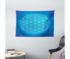 Flower of Life Grid Wide Tapestry