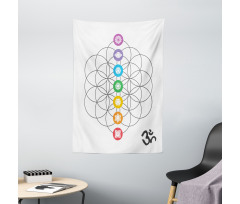 Chakra Point Rings Tapestry