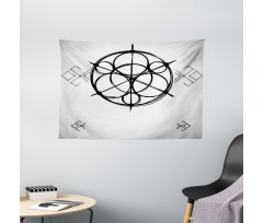 Swirled Spirals Wide Tapestry