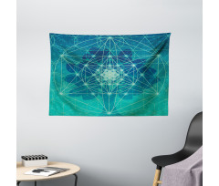Tree with Shapes Wide Tapestry