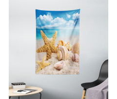 Shells on Tropic Beach Tapestry