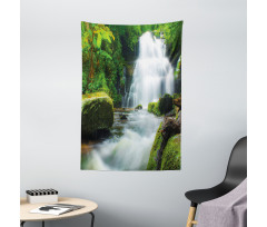 Watercolor Stream Jungle Tapestry