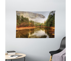 River in Morning View Wide Tapestry