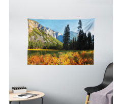 Birds over Mountains Wide Tapestry