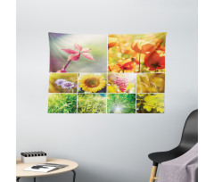 Flower Countryside View Wide Tapestry