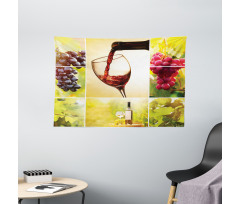 Vineyard Grape Harvest Wide Tapestry