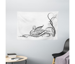 Black Swan in River Wide Tapestry