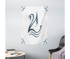 Swan with Curves Tapestry