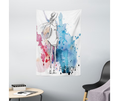 Fashion Lady with Hat Tapestry