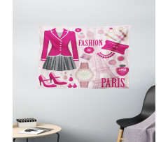 Fashion in Paris Dresses Wide Tapestry