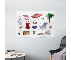 Female Summer Fashion Wide Tapestry