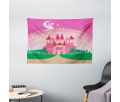 Fairytale Castle Princess Wide Tapestry