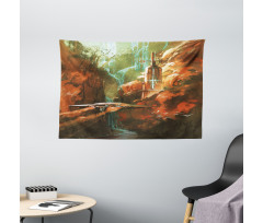 Spaceship in Canyon Wide Tapestry