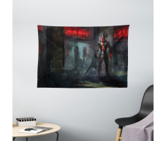 Fantasy Building Gothic Wide Tapestry