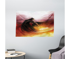 Superhero Theme Magic Wide Tapestry