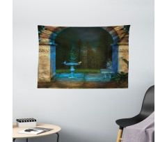 Dark Fairytale Forest Wide Tapestry