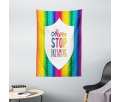 Rainbow Words Tapestry