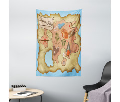 Treasure Map Adventure Tapestry