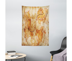 Grunge Map Tapestry