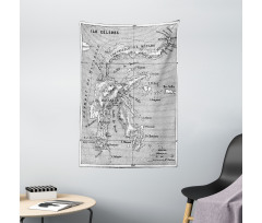 French Map Island Tapestry