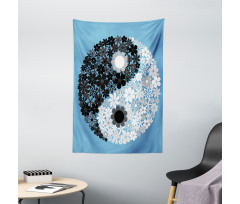 Tao Sign Floral Tapestry