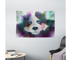 Psychedelic Panda Wide Tapestry
